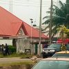 Police and DSS at the Ondo State PDP Secretariat in Akure