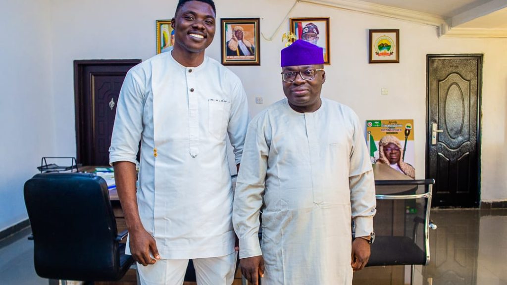 Mayowa Olajide Akinleye with Adeoye Aribasoye Speaker, Ekiti State House of Assembly