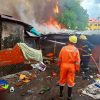 Tejuosho Market Fire. Photo Credit; Core TV News
