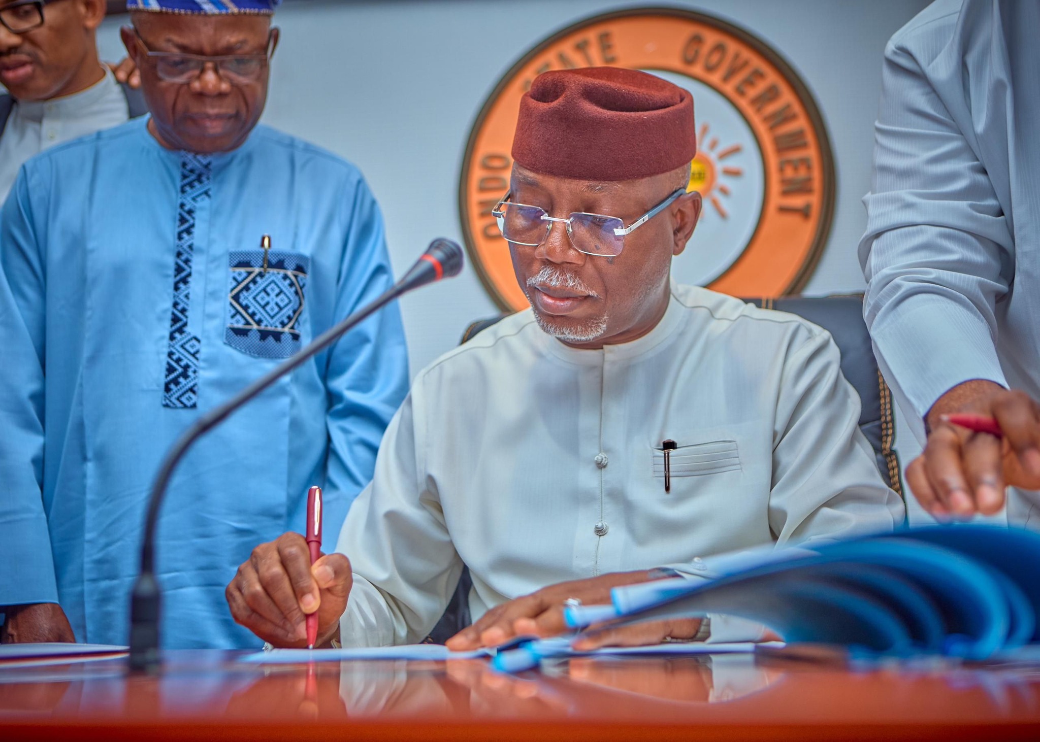 Governor-Lucky-Aiyedatiwa signing Ondo 2025 Budget in Akure on Monday, December 30, 2024