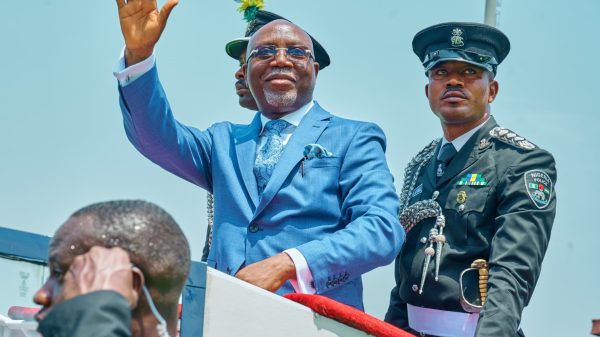 Lucky Aiyedatiwa, the 7th Democratically Elected Governor of Ondo State during his Swearing-In Ceremony in Akure on Monday, 24th February 2025